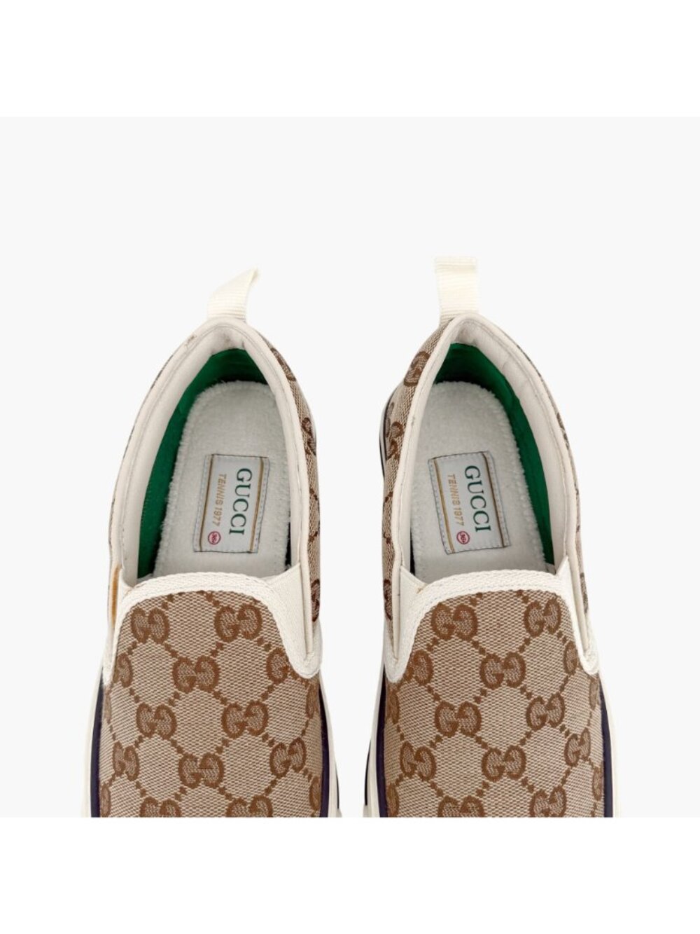 Gucci Tennis 1977 Slip On Sneakers GG Canvas Platform Size 36.5 US 6.5 Women’s - Picture 5 of 15